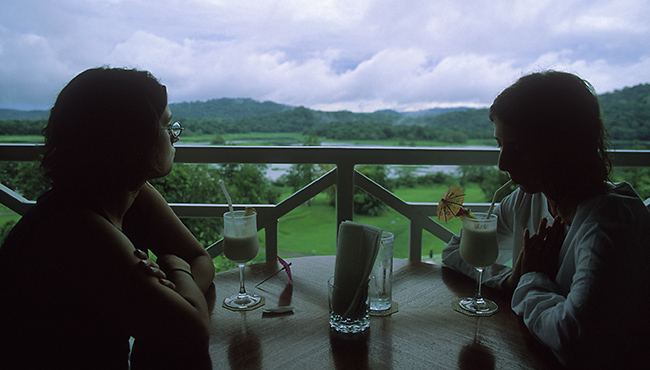 Drinking pina coladas, Panama