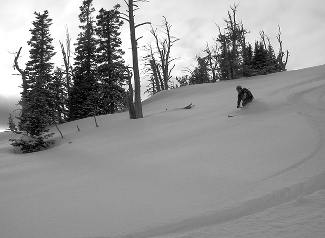 Skiing near Bozeman, MT