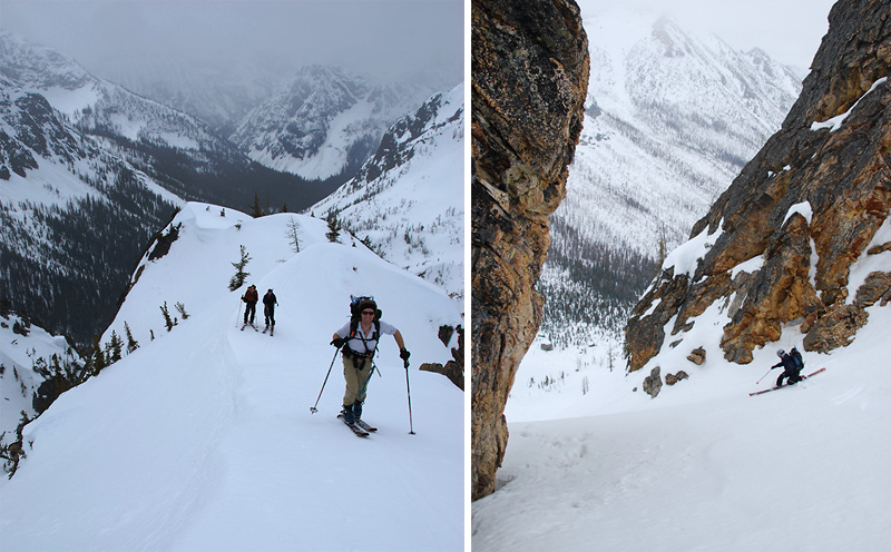 Ski touring near Washington Pass