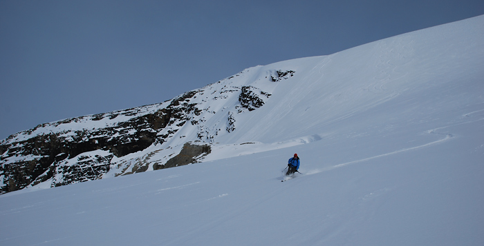 Skiing Youngs Peak