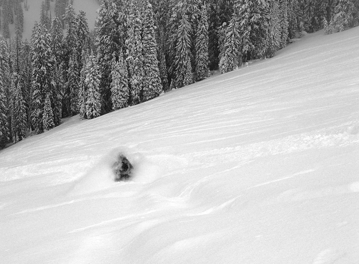 Deep powder at Teton Pass