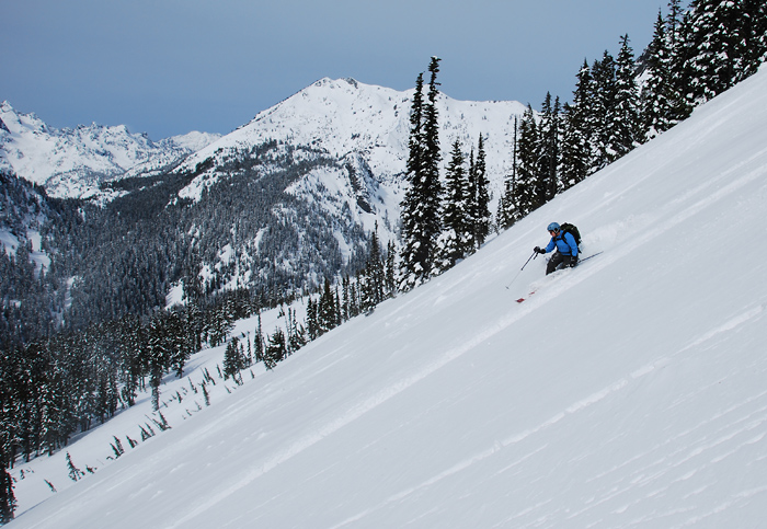Powder skiing at Snoqualmie Pass